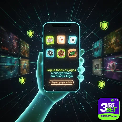 Jogadores acessando jogos de cassino móvel seguros na 355bet