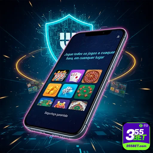 Imagem do aplicativo 355bet para apostas esportivas, destacando a interface moderna do site 355bet.