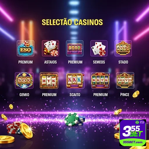 Imagem de jogos de cassino no site 355bet, destacando a diversão e entretenimento disponíveis na plataforma.