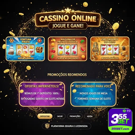 Imagem de jogos de cassino ao vivo e máquinas de caça-níqueis na promoção de boas-vindas